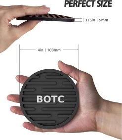 BOTC Siliconen Onderzetters Met Houder - Set Van 10 - Onderzettersset - Onderzetters Voor Glazen - Zwart -Brita Verkoop 1049x1200 1