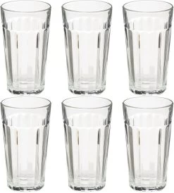 Set Van 6x Stuks Water/sap Glazen Lorenz 350 Ml Van Glas - Drinkglazen - Waterglazen