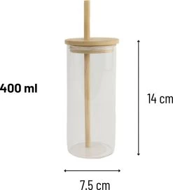 Orange85 Drinkglazen - Met Bamboo Deksel En Rietje - 2 Stuks - 400 Ml - Waterglazen 11 Orange85 Drinkglazen - Met Bamboo Deksel En Rietje - 2 Stuks - 400 Ml - Waterglazen -Brita Verkoop 1089x1200 4