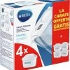 BRITA Waterfilterbundel Marella Cool White + 4 MAXTRA+ Filterpatronen