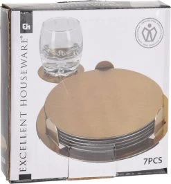 Excellent Houseware Onderzetters - 6 Stuks - Goud - RVS - Rond D8,5 Cm -Brita Verkoop 1116x1200 3