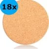 Sincer Kurken Onderzetters Voor Glazen – 18 Kurken/Houten Onderzetters – Onderleggers – Premium Kwaliteit – Anti-slip – Absorberend/Hittebestendig – Rond – 10CM Diameter – Duurzaam/Milieuvriendelijk