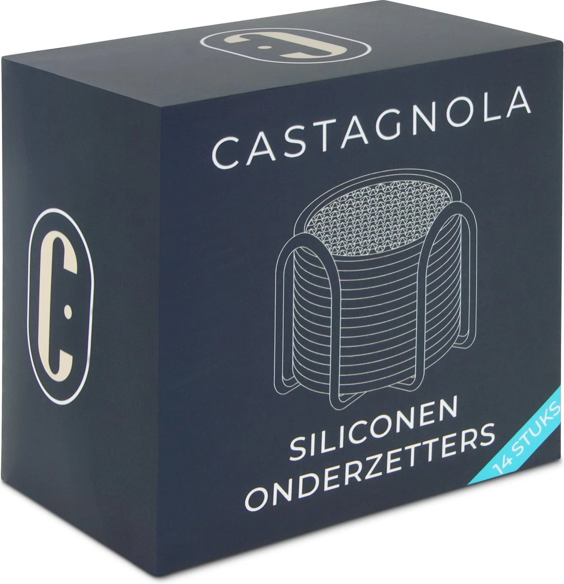 Castagnola Siliconen Onderzetters Met Houder – Onderzetters Voor Glazen – Onderzetters Design – Onderzettersset – Drink Onderzetters – Hoogwaardige Siliconen – Set Van 14 – Blauw 2 Castagnola Siliconen Onderzetters Met Houder – Onderzetters Voor Glazen – Onderzetters Design – Onderzettersset – Drink Onderzetters – Hoogwaardige Siliconen – Set Van 14 – Blauw - Afbeelding 2