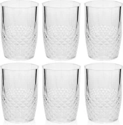 Waterglazen Van Kunststof/Plastic Handig Voor In De Tuin (6 Stuks)