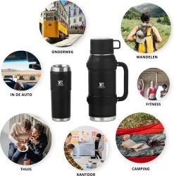 MacGyver RVS Thermoskan 1.5 Ltr – RVS Thermosbeker 0,55 Ltr - Langdurig Warm/koud - Zwart 18 MacGyver RVS Thermoskan 1.5 Ltr – RVS Thermosbeker 0,55 Ltr - Langdurig Warm/koud - Zwart -Brita Verkoop 1189x1200 2