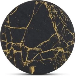 Castagnola Kunstlederen Onderzetters Met Houder – Onderzetters Voor Glazen – Onderzetters Design – Onderzettersset – Drink Onderzetters – Kunstleer – Leren Onderzetters – Set Van 16 – Zwart/Goud -Brita Verkoop 1189x1200 4