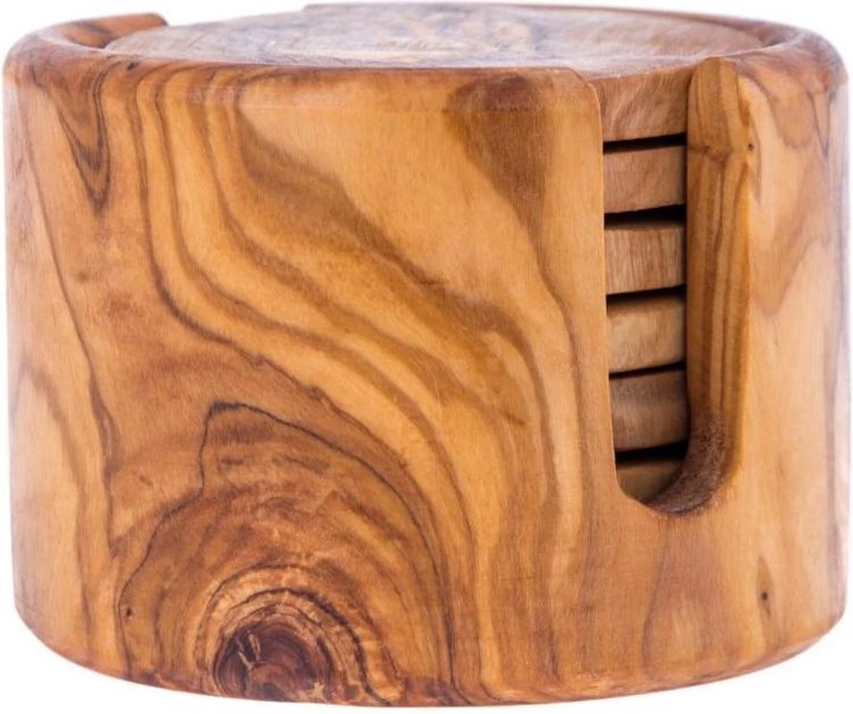 Yakelos Onderzetters Olijfhout Handgemaakt 6 Stuks 2 Yakelos Onderzetters Olijfhout Handgemaakt 6 Stuks - Afbeelding 2