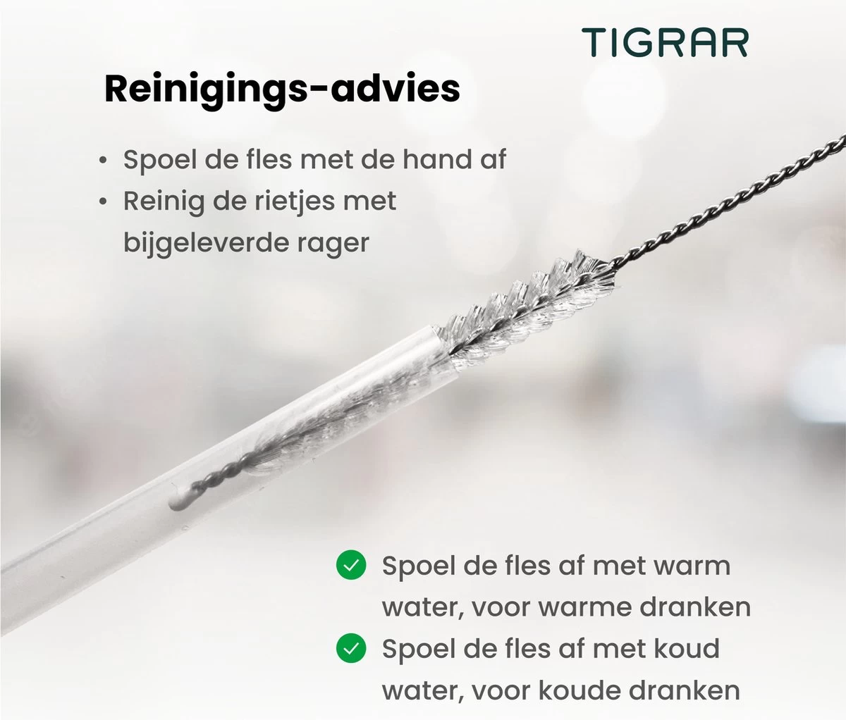 Tigrar - Drinkfles - Waterfles - Thermosfles 1 Liter - RVS - (Grafiet) Zwart - Incl. Extra Dop 3 Rietjes En Reiniger 2 Tigrar - Drinkfles - Waterfles - Thermosfles 1 Liter - RVS - (Grafiet) Zwart - Incl. Extra Dop 3 Rietjes En Reiniger - Afbeelding 2