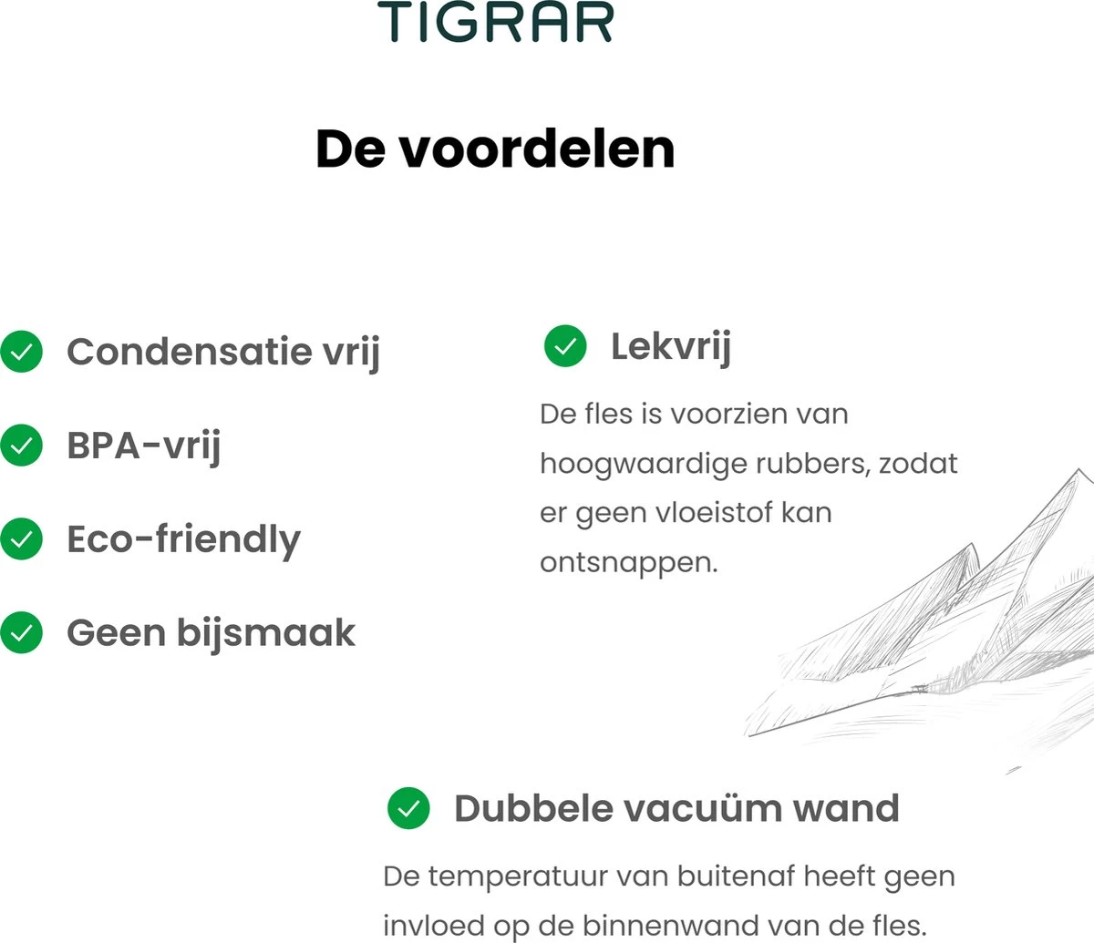 Tigrar - Drinkfles - Waterfles - Thermosfles 1 Liter - RVS - (Grafiet) Zwart - Incl. Extra Dop 3 Rietjes En Reiniger 5 Tigrar - Drinkfles - Waterfles - Thermosfles 1 Liter - RVS - (Grafiet) Zwart - Incl. Extra Dop 3 Rietjes En Reiniger - Afbeelding 5