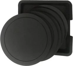 Merkloos Luxe Onderzetters - Siliconen Onderzetters - 6 Stuks - Anti Slip - Zwart - Handig Opbergbakje Inbegrepen - Voor Glazen - Stevig - Hittebestendig - Rond Design - Makkelijk Te Reinigen - Duurzaam