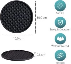 Castagnola Siliconen Onderzetters Met Houder – Onderzetters Voor Glazen – Onderzetters Design – Onderzettersset – Drink Onderzetters – Hoogwaardige Siliconen – Set Van 14 – Zwart 10 Castagnola Siliconen Onderzetters Met Houder – Onderzetters Voor Glazen – Onderzetters Design – Onderzettersset – Drink Onderzetters – Hoogwaardige Siliconen – Set Van 14 – Zwart -Brita Verkoop 1200x1091 3