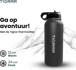 Tigrar - Drinkfles - Waterfles - Thermosfles 1 Liter - RVS - (Grafiet) Zwart - Incl. Extra Dop 3 Rietjes En Reiniger 15 Tigrar - Drinkfles - Waterfles - Thermosfles 1 Liter - RVS - (Grafiet) Zwart - Incl. Extra Dop 3 Rietjes En Reiniger -Brita Verkoop 1200x1116 1