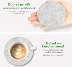 Soothe Onderzetters Voor Glazen - Vilt 10 Stuks – Lichtgrijs – Onderzetters Met Houder – Handgemaakt - Hittebestendig, Absorberend En Duurzaam 16 Soothe Onderzetters Voor Glazen - Vilt 10 Stuks – Lichtgrijs – Onderzetters Met Houder – Handgemaakt - Hittebestendig, Absorberend En Duurzaam -Brita Verkoop 1200x1122 4