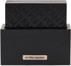 Riviera Maison Onderzetters Voor Glazen - RM Identity Coasters - Zwart