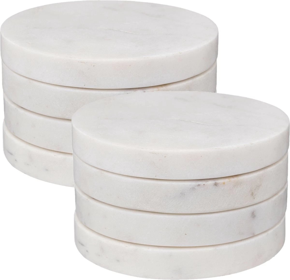 Secret De Gourmet Onderzetters Voor Glazen - 8 Stuks - Marmer - Wit 1 Secret De Gourmet Onderzetters Voor Glazen - 8 Stuks - Marmer - Wit