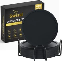 Onderzetters Voor Glazen Swissl – Anti Slip Siliconen – 6 Stuks