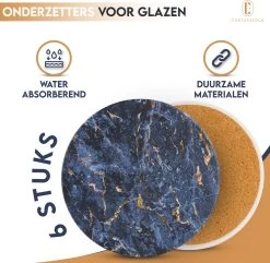 Castagnola Keramische Onderzetters Met Houder – Onderzetters Voor Glazen – Onderzetters Design – Onderzettersset – Drink Onderzetters – Keramisch – Kurk – Set Van 6 – Blauw/Goud 13 Castagnola Keramische Onderzetters Met Houder – Onderzetters Voor Glazen – Onderzetters Design – Onderzettersset – Drink Onderzetters – Keramisch – Kurk – Set Van 6 – Blauw/Goud -Brita Verkoop 1200x1172 1