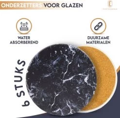 Castagnola Keramische Onderzetters Met Houder – Onderzetters Voor Glazen – Onderzetters Design – Onderzettersset – Drink Onderzetters – Keramisch – Kurk – Set Van 6 – Grijs/Zwart 12 Castagnola Keramische Onderzetters Met Houder – Onderzetters Voor Glazen – Onderzetters Design – Onderzettersset – Drink Onderzetters – Keramisch – Kurk – Set Van 6 – Grijs/Zwart -Brita Verkoop 1200x1172 2