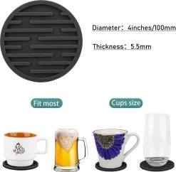 BOTC Onderzetters Met Houder - Siliconen Onderzetters Set Van 4 - Onderleggers Voor Glazen - Glasonderzetters Voor Op Tafel - Coasters -Brita Verkoop 1200x1177 3