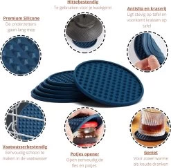 Castagnola Siliconen Onderzetters Met Houder – Onderzetters Voor Glazen – Onderzetters Design – Onderzettersset – Drink Onderzetters – Hoogwaardige Siliconen – Set Van 14 – Blauw 10 Castagnola Siliconen Onderzetters Met Houder – Onderzetters Voor Glazen – Onderzetters Design – Onderzettersset – Drink Onderzetters – Hoogwaardige Siliconen – Set Van 14 – Blauw -Brita Verkoop 1200x1182 1