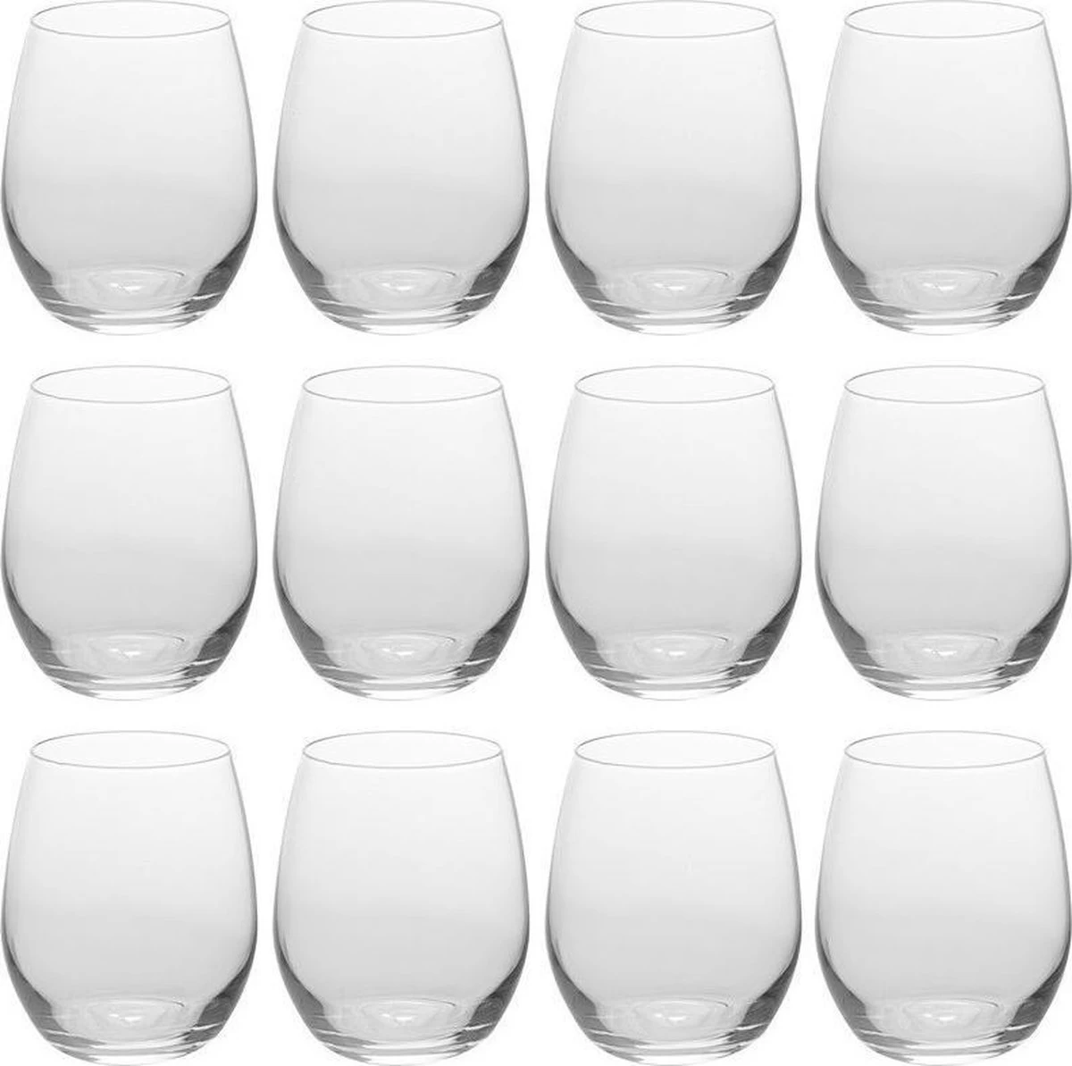 12x Luxe Sapglazen/waterglazen Van 390 Ml - Vaatwasserbestendig - Verzwaarde Glazen 1 12x Luxe Sapglazen/waterglazen Van 390 Ml - Vaatwasserbestendig - Verzwaarde Glazen