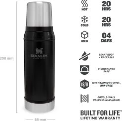 Stanley The Legendary Classic Bottle 0,75L - Thermosfles - Matte Black -Brita Verkoop 1200x1196 2