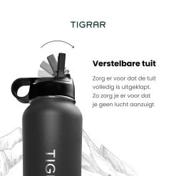 Tigrar - Drinkfles - Waterfles - Thermosfles 1 Liter - RVS - (Grafiet) Zwart - Incl. Extra Dop 3 Rietjes En Reiniger 13 Tigrar - Drinkfles - Waterfles - Thermosfles 1 Liter - RVS - (Grafiet) Zwart - Incl. Extra Dop 3 Rietjes En Reiniger -Brita Verkoop 1200x1200 322