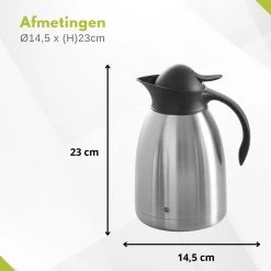 Hendi Thermoskan 1,5 Liter - Isoleerkan Met Drukknop - Zwart - Ø14,5x(H)23cm 10 Hendi Thermoskan 1,5 Liter - Isoleerkan Met Drukknop - Zwart - Ø14,5x(H)23cm -Brita Verkoop 1200x1200 361