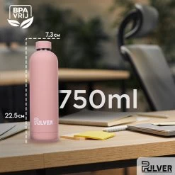 Pulver - RVS Thermosfles / Drinkfles – BPA Vrij – 750 Ml - Waterfles Met Draaidop – Drinkfles – Dubbele Isolatie - Rubberen Coating- Licht Roze 8 Pulver - RVS Thermosfles / Drinkfles – BPA Vrij – 750 Ml - Waterfles Met Draaidop – Drinkfles – Dubbele Isolatie - Rubberen Coating- Licht Roze -Brita Verkoop 1200x1200 385