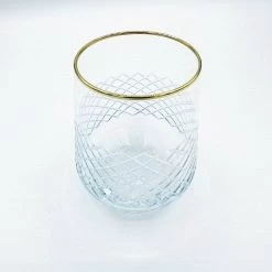 Bohem's - 6 Stuks Handgesneden Drinkglas 'Belinda Gold' - Gehard Glas - Minimalistisch Design -Brita Verkoop 1200x1200 592