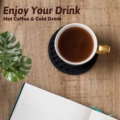 BOTC Siliconen Onderzetters Met Houder - Set Van 10 - Onderzettersset - Onderzetters Voor Glazen - Zwart -Brita Verkoop 1200x1200 671