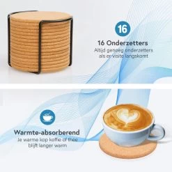 Kurken Onderzetters Voor Glazen Met Houder – Set Van 16 Kurken/Houten Onderzetters – Premium Kwaliteit – Anti-slip – Absorberend – Hittebestendig - Rond – Duurzaam/Milieuvriendelijk 9 Kurken Onderzetters Voor Glazen Met Houder – Set Van 16 Kurken/Houten Onderzetters – Premium Kwaliteit – Anti-slip – Absorberend – Hittebestendig - Rond – Duurzaam/Milieuvriendelijk -Brita Verkoop 1200x1200 705