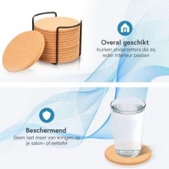 Kurken Onderzetters Voor Glazen Met Houder – Set Van 16 Kurken/Houten Onderzetters – Premium Kwaliteit – Anti-slip – Absorberend – Hittebestendig - Rond – Duurzaam/Milieuvriendelijk 10 Kurken Onderzetters Voor Glazen Met Houder – Set Van 16 Kurken/Houten Onderzetters – Premium Kwaliteit – Anti-slip – Absorberend – Hittebestendig - Rond – Duurzaam/Milieuvriendelijk -Brita Verkoop 1200x1200 706