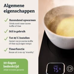 Shutterlight Verwarmde Onderzetter – Tot 85°C – 9 Standen – Timer – Warmhoudplaat Voor Mok Thee & Koffie – Mug Heating Plate – Cup Warmer 10 Shutterlight Verwarmde Onderzetter – Tot 85°C – 9 Standen – Timer – Warmhoudplaat Voor Mok Thee & Koffie – Mug Heating Plate – Cup Warmer -Brita Verkoop 1200x1200 726