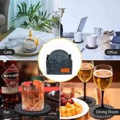 IBright Vilt Onderzetters Voor Glazen - 12 Stuks – Donkergrijs – Vilten Onderzetters Met Houder - Hittebestendig - Absorberend En Duurzaam 11 IBright Vilt Onderzetters Voor Glazen - 12 Stuks – Donkergrijs – Vilten Onderzetters Met Houder - Hittebestendig - Absorberend En Duurzaam -Brita Verkoop 1200x1200 759