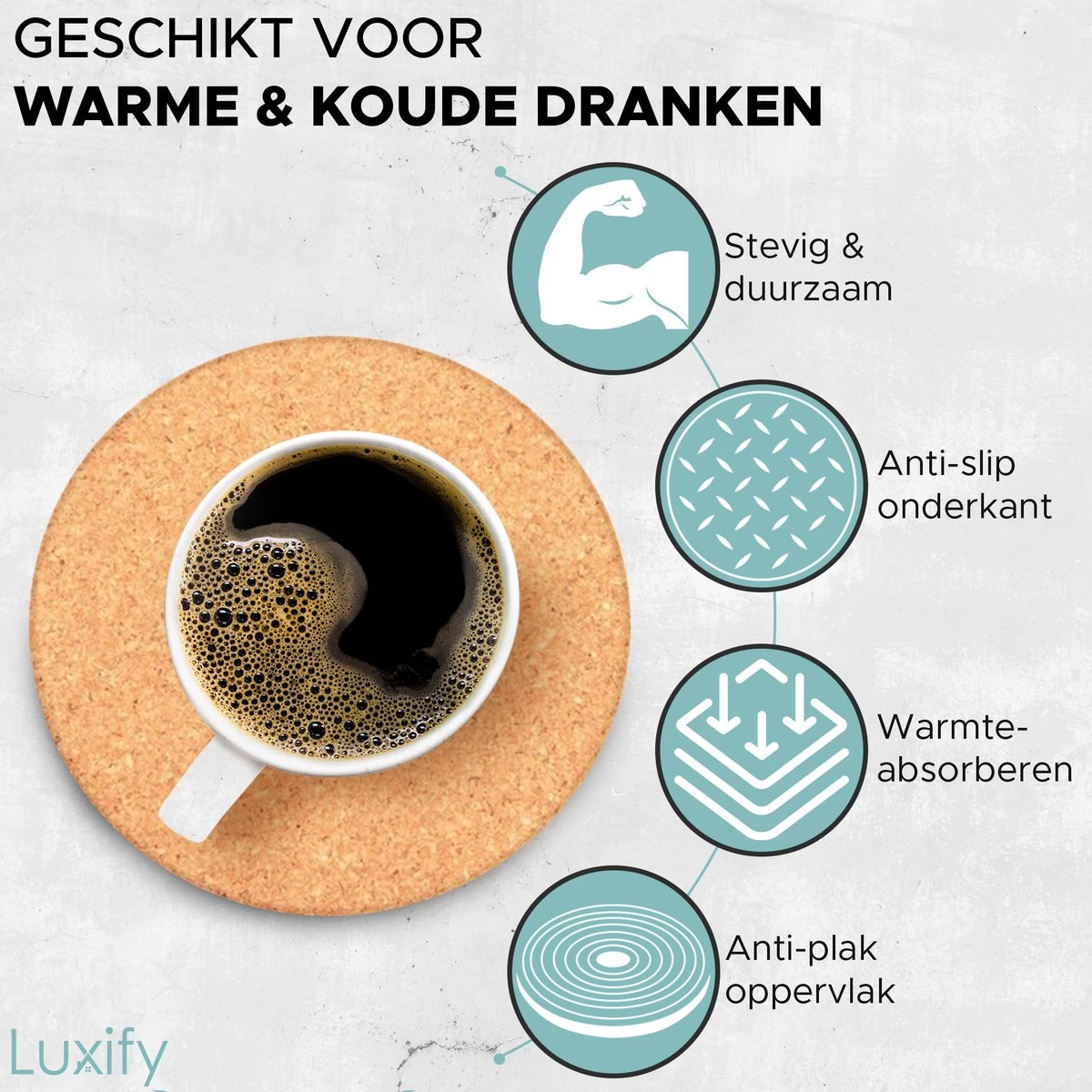 Kurken Onderzetters Met Houder - 16 Stuks - Onderleggers Voor Glazen - Glasonderzetters Voor Op Tafel - Coasters - Rond 3 Kurken Onderzetters Met Houder - 16 Stuks - Onderleggers Voor Glazen - Glasonderzetters Voor Op Tafel - Coasters - Rond - Afbeelding 3