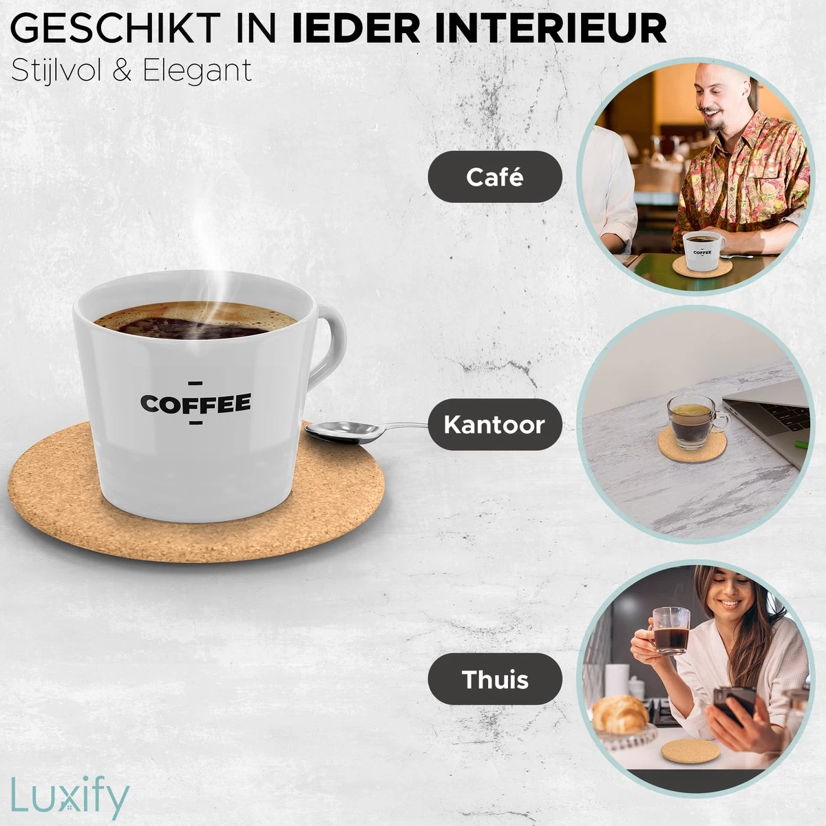 Kurken Onderzetters Met Houder - 16 Stuks - Onderleggers Voor Glazen - Glasonderzetters Voor Op Tafel - Coasters - Rond 5 Kurken Onderzetters Met Houder - 16 Stuks - Onderleggers Voor Glazen - Glasonderzetters Voor Op Tafel - Coasters - Rond - Afbeelding 5