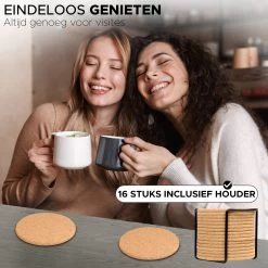 Kurken Onderzetters Met Houder - 16 Stuks - Onderleggers Voor Glazen - Glasonderzetters Voor Op Tafel - Coasters - Rond 13 Kurken Onderzetters Met Houder - 16 Stuks - Onderleggers Voor Glazen - Glasonderzetters Voor Op Tafel - Coasters - Rond -Brita Verkoop 1200x1200 770