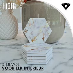 HighSupply Design Onderzetters Van Marmer En Keramiek Voor Glazen – Wit – 6 Onderleggers – Glasonderzetters Met Houder – Kurk 14 HighSupply Design Onderzetters Van Marmer En Keramiek Voor Glazen – Wit – 6 Onderleggers – Glasonderzetters Met Houder – Kurk -Brita Verkoop 1200x1200 814