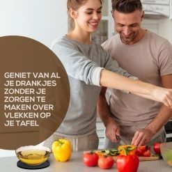 Easavida – Onderzetters Voor Glazen – 10 Stuks – Siliconen – Onderlegger – Inclusief Houder – Inclusief E-book – Zwart – Rond Design -Brita Verkoop 1200x1200 824