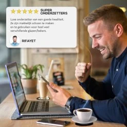 Easavida – Onderzetters Voor Glazen – 10 Stuks – Siliconen – Onderlegger – Inclusief Houder – Inclusief E-book – Zwart – Rond Design -Brita Verkoop 1200x1200 825