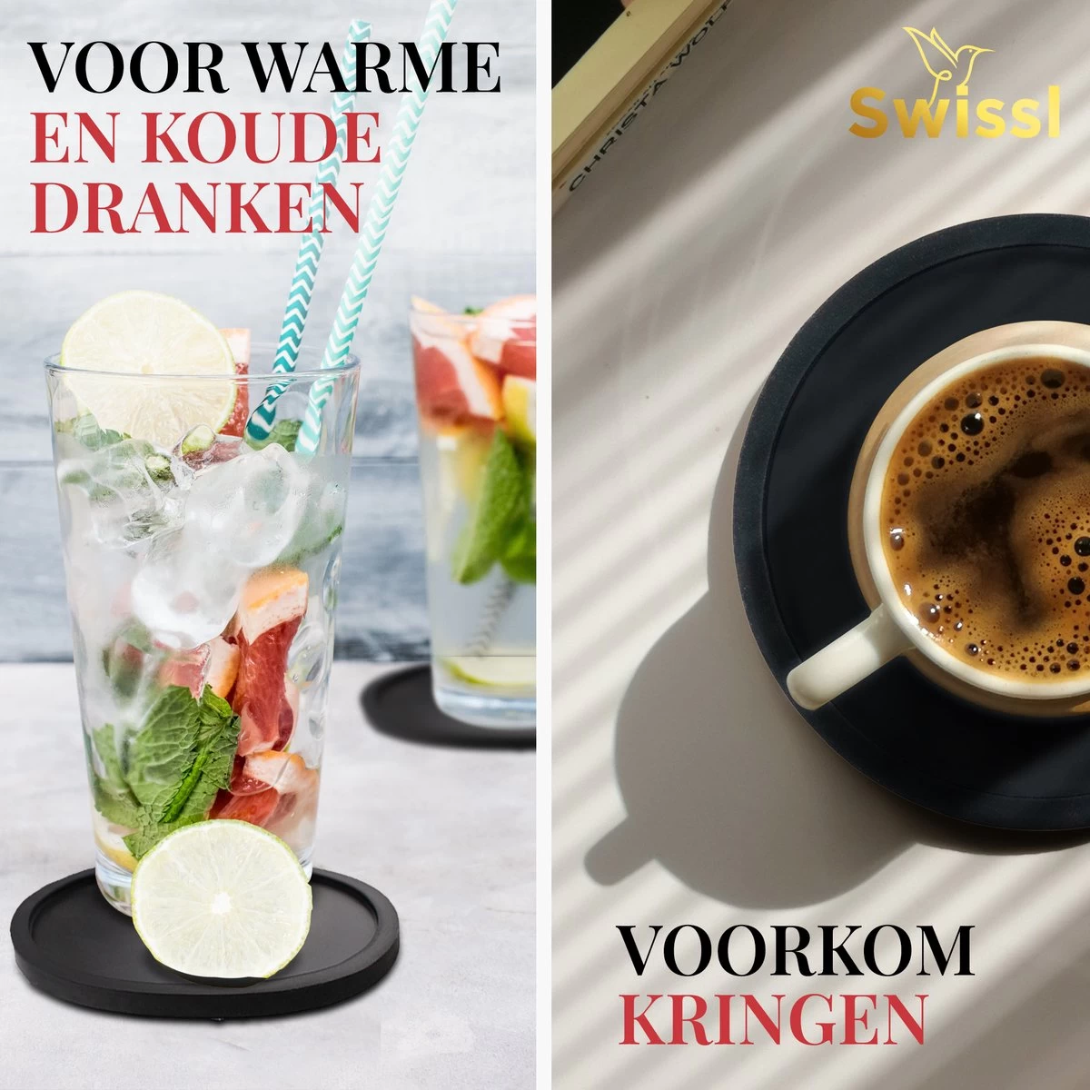 Onderzetters Voor Glazen Swissl – Anti Slip Siliconen – 6 Stuks 5 Onderzetters Voor Glazen Swissl – Anti Slip Siliconen – 6 Stuks - Afbeelding 5