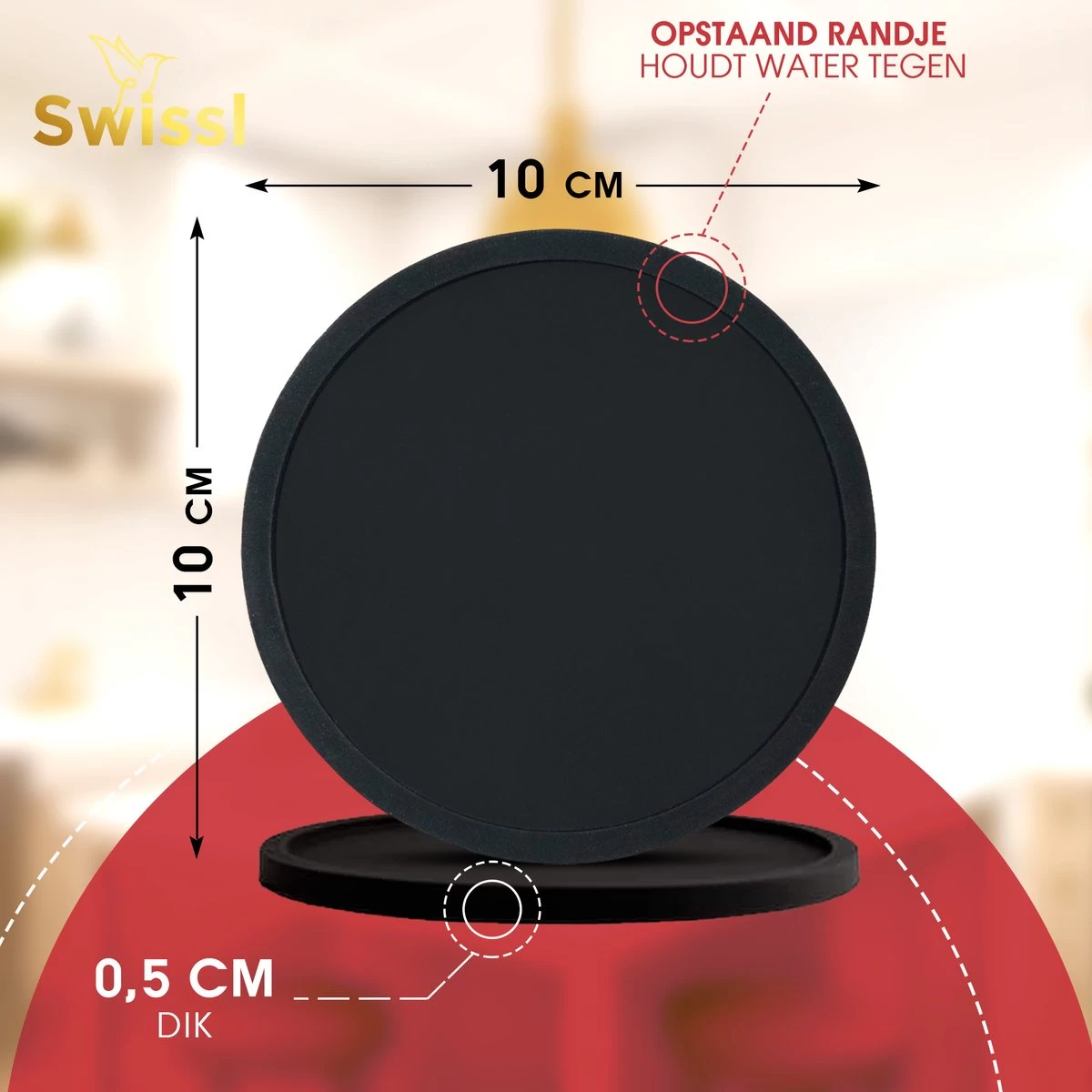 Onderzetters Voor Glazen Swissl – Anti Slip Siliconen – 6 Stuks 6 Onderzetters Voor Glazen Swissl – Anti Slip Siliconen – 6 Stuks - Afbeelding 6