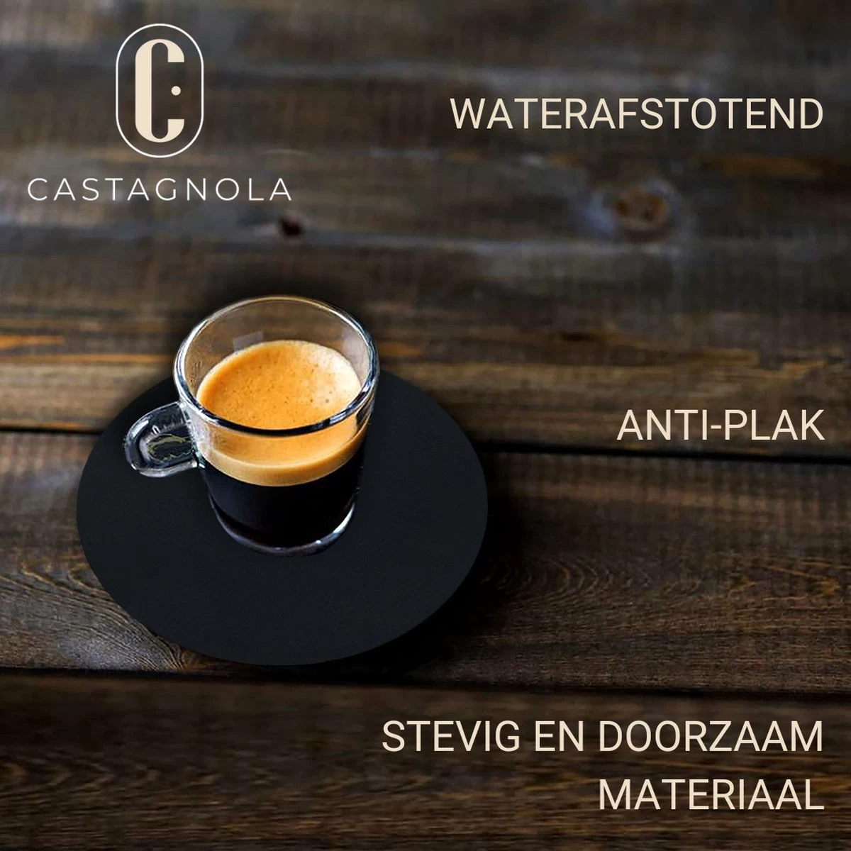 Castagnola Lederen Onderzetters Met Houder – Onderzetters Voor Glazen – Onderzetters Design – Onderzettersset – Drink Onderzetters – Leder – Leren Onderzetters – Set Van 6 – Zwart 3 Castagnola Lederen Onderzetters Met Houder – Onderzetters Voor Glazen – Onderzetters Design – Onderzettersset – Drink Onderzetters – Leder – Leren Onderzetters – Set Van 6 – Zwart - Afbeelding 3
