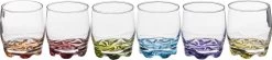 Waterglas Gekleurd Set Van 6 Stuks .Drinkglas Met Gekleurde Bodem. 310ml