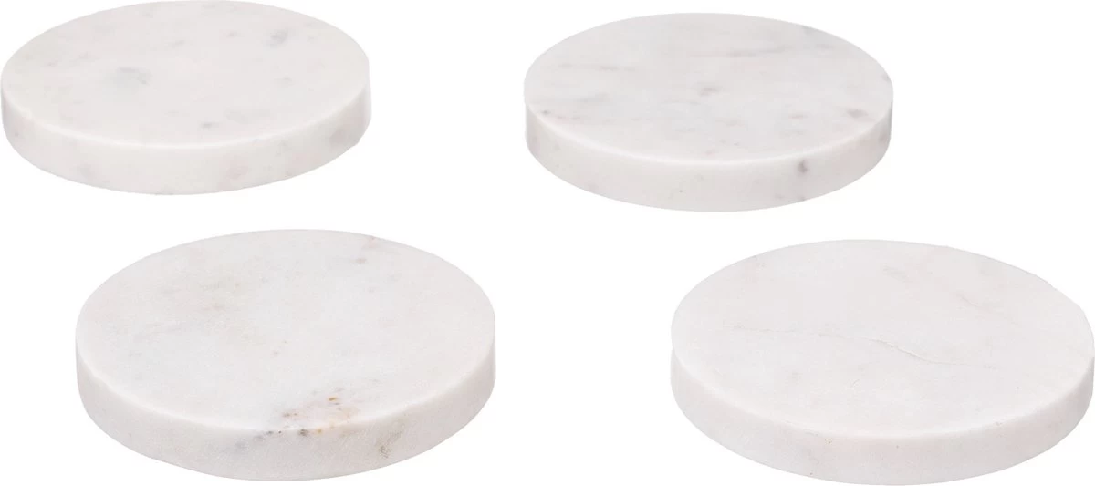 Secret De Gourmet Onderzetters Voor Glazen - 8 Stuks - Marmer - Wit 4 Secret De Gourmet Onderzetters Voor Glazen - 8 Stuks - Marmer - Wit - Afbeelding 4