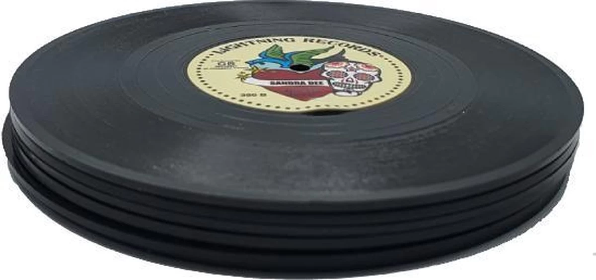 Retro LP + Rockabilly LP - Vinyl Onderzetters - 12 Stuks - Onderzetters Voor Glazen - ODaani 3 Retro LP + Rockabilly LP - Vinyl Onderzetters - 12 Stuks - Onderzetters Voor Glazen - ODaani - Afbeelding 3