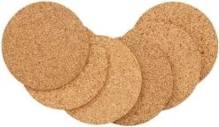 Merkloos 30x Ronde Onderzetters Van Kurk 10 Cm - Viltjes - Kurken Onderzetters