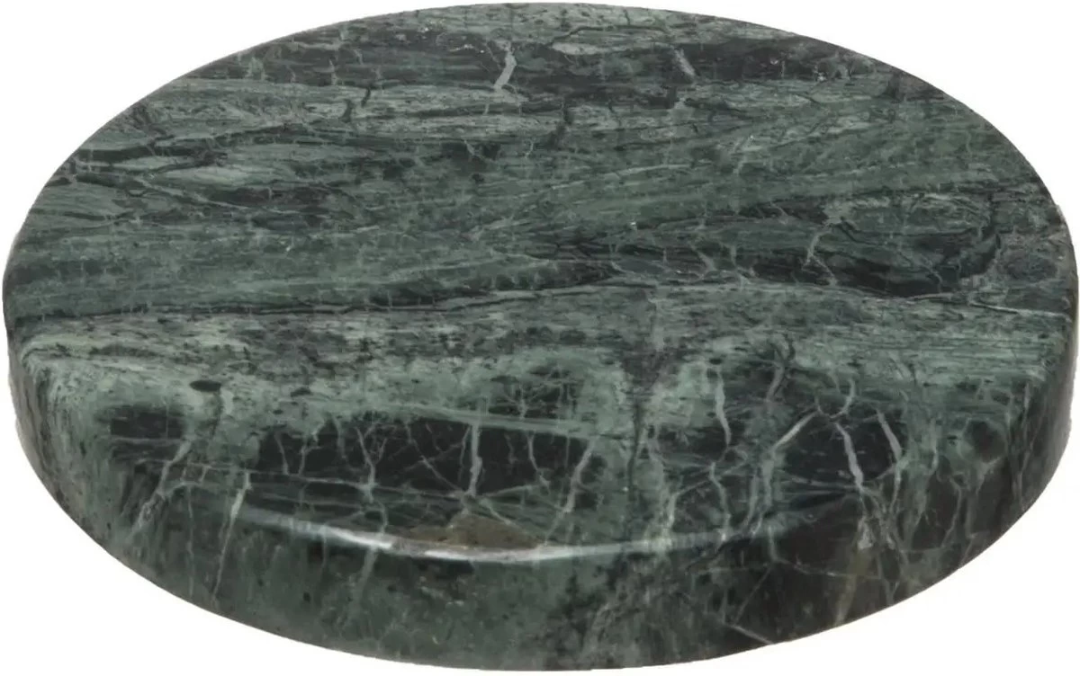 Set Van 8x Ronde Onderzetters Voor Glazen D10 Cm Groen Marmer 4 Set Van 8x Ronde Onderzetters Voor Glazen D10 Cm Groen Marmer - Afbeelding 4