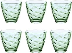 Bormioli Rocco Flora Verde Glazen 260 Ml - Groen - Set-6